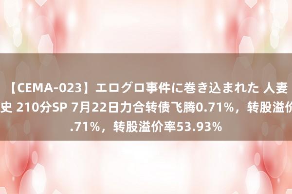 【CEMA-023】エログロ事件に巻き込まれた 人妻たちの昭和史 210分SP 7月22日力合转债飞腾0.71%，转股溢价率53.93%