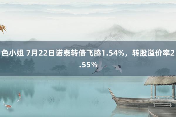 色小姐 7月22日诺泰转债飞腾1.54%，转股溢价率2.55%