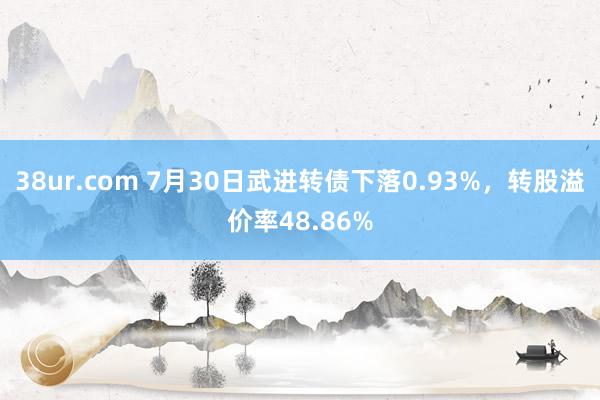 38ur.com 7月30日武进转债下落0.93%，转股溢价率48.86%