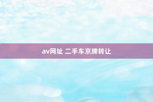 av网址 二手车京牌转让