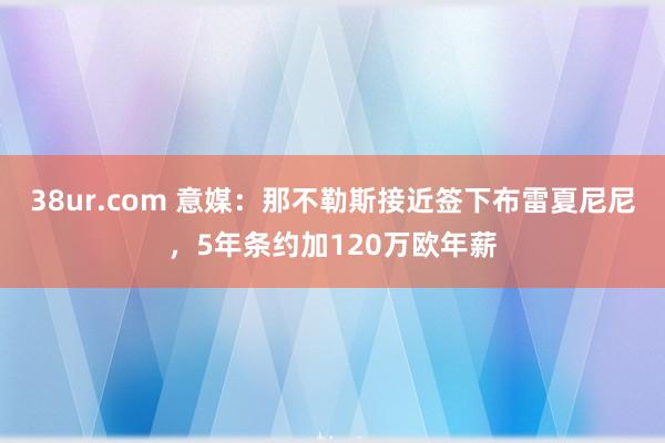 38ur.com 意媒：那不勒斯接近签下布雷夏尼尼，5年条约加120万欧年薪