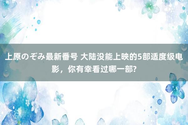 上原のぞみ最新番号 大陆没能上映的5部适度级电影，你有幸看过哪一部?