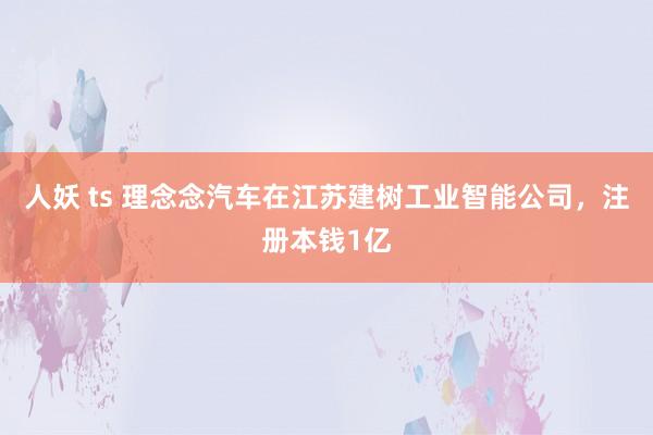 人妖 ts 理念念汽车在江苏建树工业智能公司，注册本钱1亿