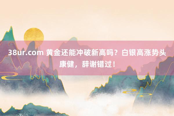 38ur.com 黄金还能冲破新高吗？白银高涨势头康健，辞谢错过！