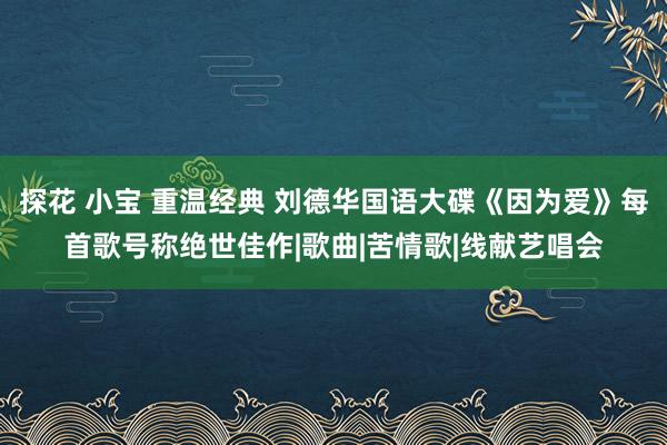 探花 小宝 重温经典 刘德华国语大碟《因为爱》每首歌号称绝世佳作|歌曲|苦情歌|线献艺唱会